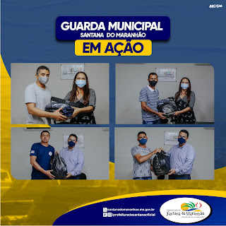 Prefeitura de Santana do Maranhão faz entrega do fardamento da Guarda Municipal.
