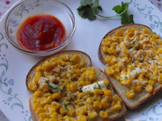 corn toast, paneer recipe, quick snack, healthy corn snack