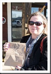 Peg buys from Black Dog Coffee