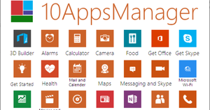 10AppsManagerでUWPアアプリをワンクリック削除（Xbox, OneNote, Skype, ...）