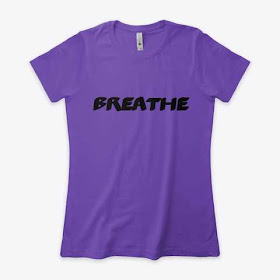 Breathe Women's Boyfriend Tee Shirt Purple