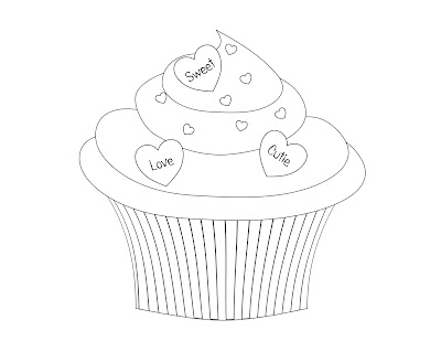 Cupcake Coloring Pages on Cupcake Coloring