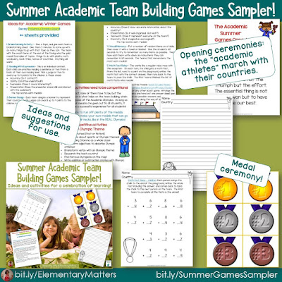 This post tells about a way to maintain academics at the end of the school year (or summer school) and have some fun by adding an Olympics theme.