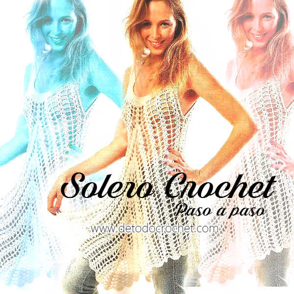 solero vestido crochet en punto calado paso a paso con moldes