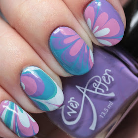 Ever After Polish Stamp It Up Collection Pastel Set water marble