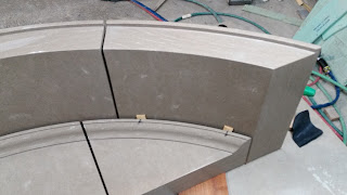 Custom limestone door surround