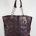 Christian Dior handbags Plum (Dark Burgundy) Leather LRE449610