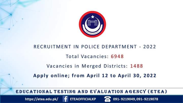 KPK Police Constable Jobs through ETEA