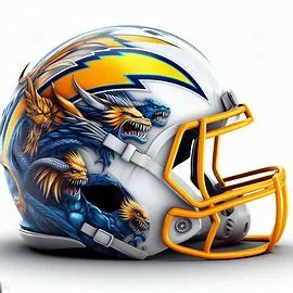 Los Angeles Chargers Mythological Beasts Concept Helmet