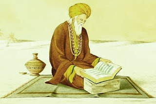 ilustrasi imam hanafi sedang belajar