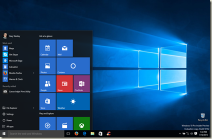 Windows 10 Desktop