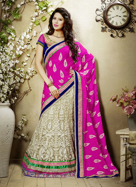 Lehenga Saree Draping Style