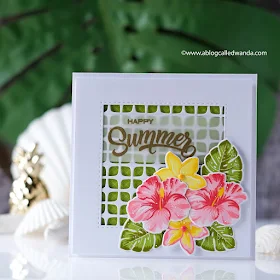 Sunny Studio Stamps: Radiant Plumeria Hawaiian Hibiscus Frilly Frame Dies Summer Themed Cards by Wanda Guess