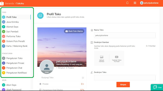 Cara Setting Toko di Shopee