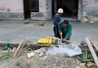 Making a sieve for the sand