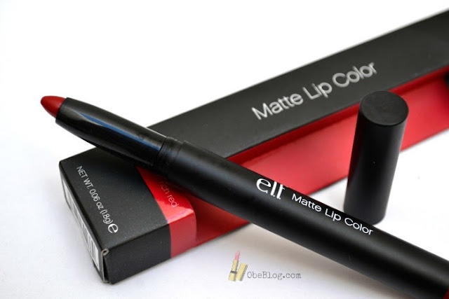 Haul_E.L.F._Cosmetics_IHerb_matte_lip_Color_Rich_red_ObeBlog_06