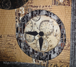 Watch the Clocks, quilting detail