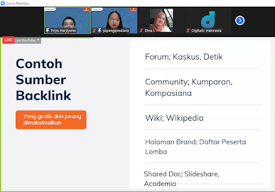 Contoh Sumber Backlink