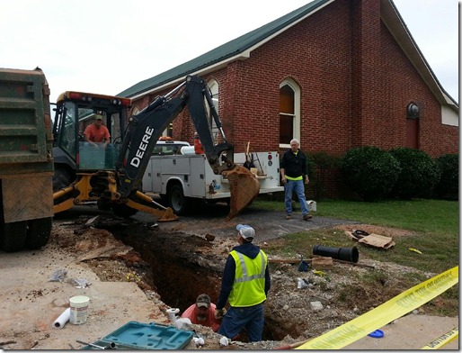 Water main break on Garrett Street2--Water