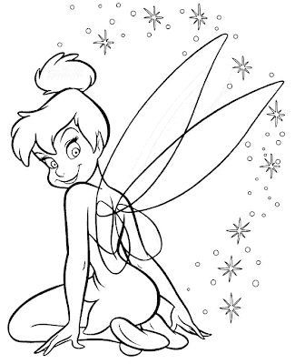 Tinkerbell Coloring Sheets on Tinkerbell Coloring Pages   Tinkerbell Seated Woman With The Light Of