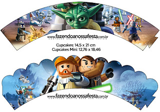 Star Wars Lego, Free Printable Cupcake Wrappers.