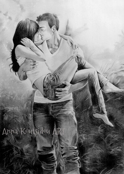 20 Mind-Blowing Pencil Drawings By Greek Artist That Illustrate The Beauty Of Love - You'll always be mine