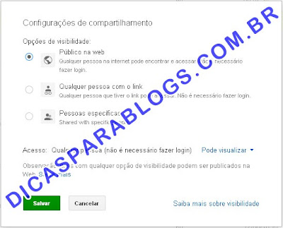 Compartilhamento de arquivos Google Drive