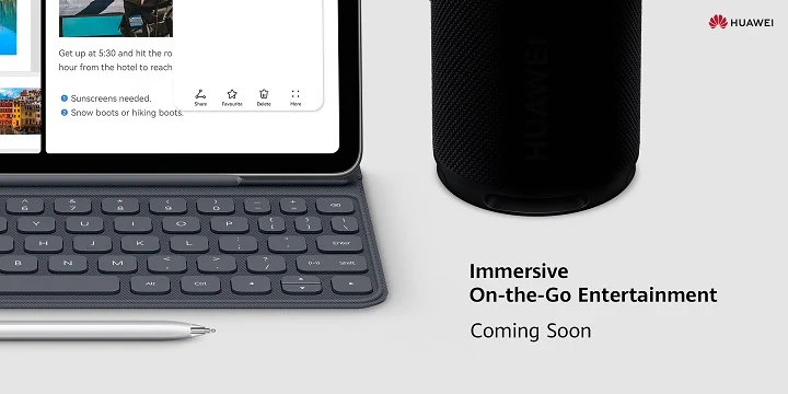 HUAWEI teases new PC-Like Tablet and Smart Portable Bluetooth Speaker, to arrive this May 2022