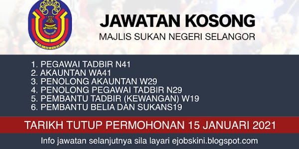 Jawatan Kosong MSN Selangor Januari 2021