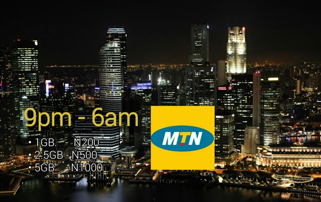 MTN latest Night Plan: Get 1GB For N200, 5GB For N1000