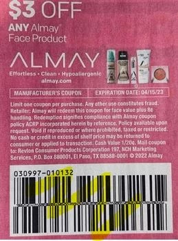 $3.00/1 Almay Face Coupon from "SAVE" insert week of 4/2/23.