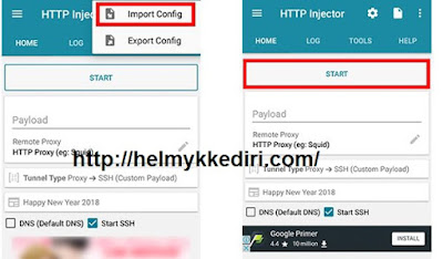  1. Internet gratis dengan http injector