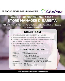 Lowongan kerja chatime