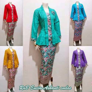 Baju Blouse Batik Setelan Rok Panjang Terbaru 2015