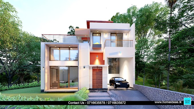 5 Bedroom Modern Box Type House Design At Kegalle, Sri Lanka - www.homeideas.lk- House Design Sri Lanka