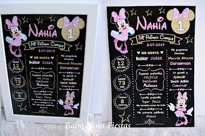 lamina birthday minnie mouse pink and gold