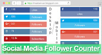 Social Media Follower Counter For Blogger