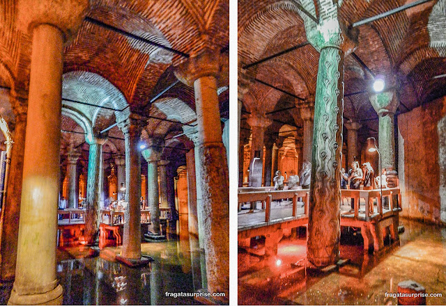 Interior da Cisterna da Basílica, Istambul