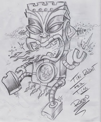 above are a few Tiki sketch designs for tattoos Anyone that knows me knows