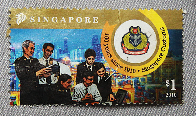 setem Singapura - singapore stamp