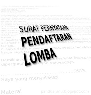 Surat Pernyataan Peserta Lomba Peringatan Hari Sejarah