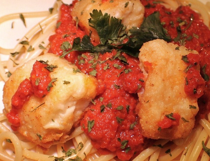 Italian Christmas Eve Baccala Cod with Pasta Marinara Sauce | What's Cookin' Italian Style Cuisine