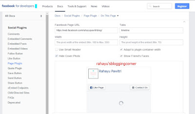 caramenambahkanfacebookpagepadablog