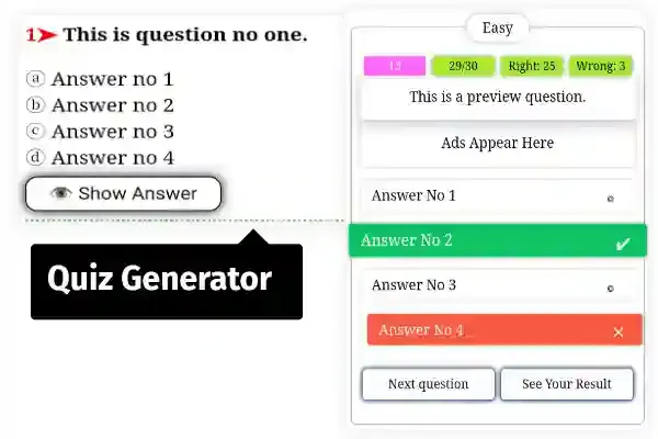 Html Quiz Generator