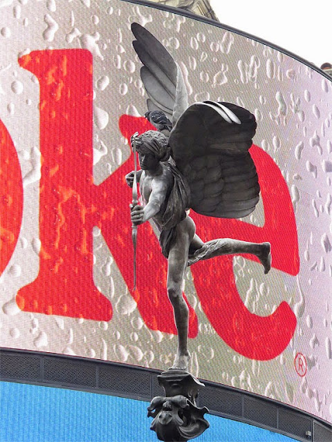 Anteros by Alfred Gilbert, Shaftesbury Memorial Fountain, Piccadilly Circus, City of Westminster, London