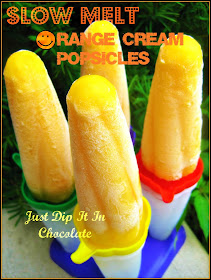 Homemade Slow Melt Orange Cream Popsicles, Orange Creamsicle Recipe