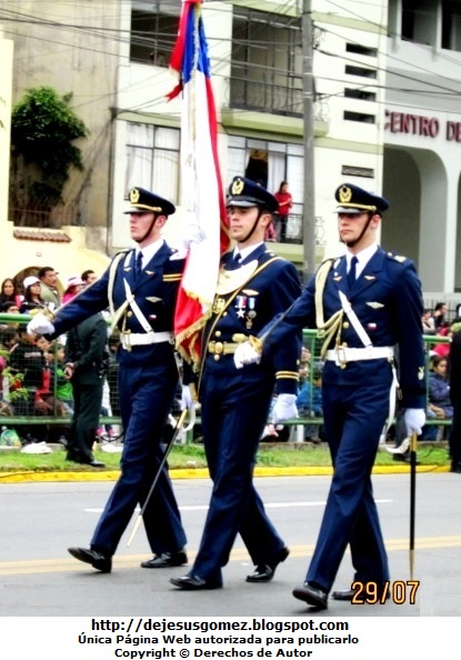 Foto de la Delegación Militar de Chile en Parada Militar de Perú. Foto tomada por Jesus Gómez