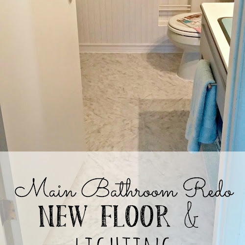 Main Bathroom Redo - New Floor and Lighting