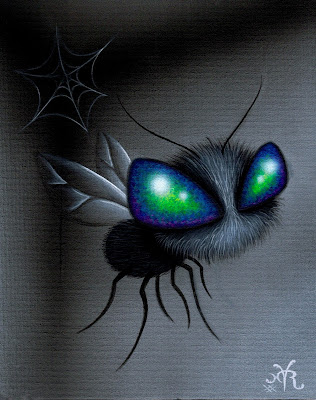 Natalie VonRaven Art Acrylic Painting #NatalieVonRavenArt Fly Bug