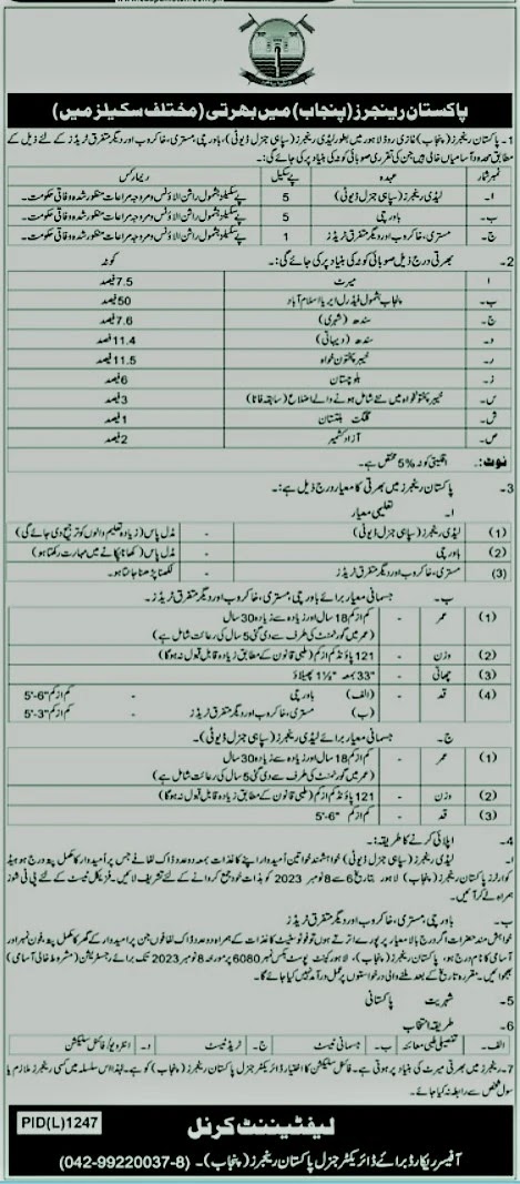 Pakistan Ranger job in  2023 | How to Apply in Pakistan  Ranger in 2023